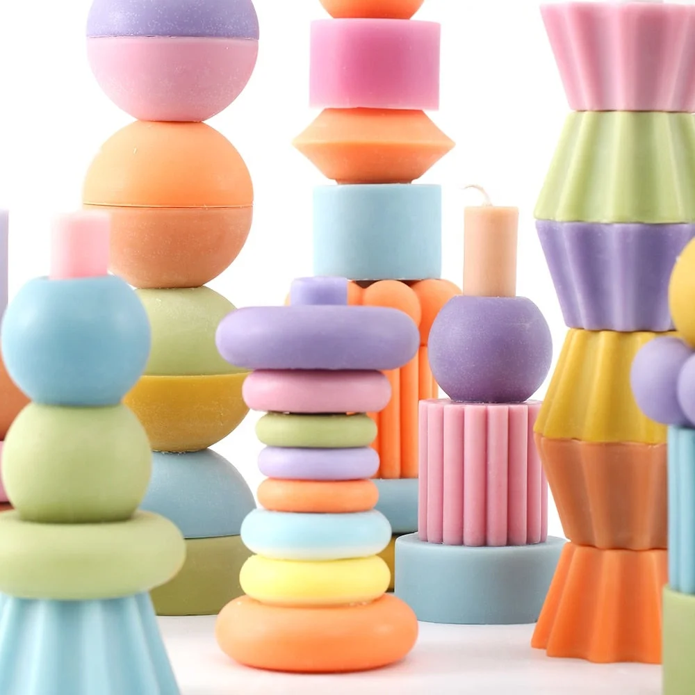 Handmade Building Blocks Stackable Wax Candle Home Decoration Diy Candle for Candle Making
