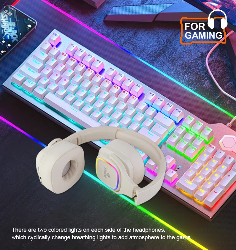 Kisnoli A11 Gaming Products Premium Headphones TWS Headseat with Light