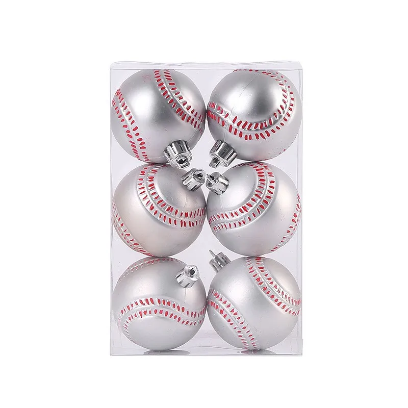 Christmas Sports Ball Ornaments Tree Decorations Hanging Pendant for Holiday Wedding Party Decor-Softball