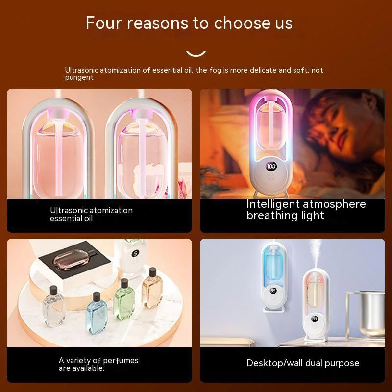 Factory Price Home Essential Oil Aromatherapy Fragrance Rechargeable Digital Display Smart Air