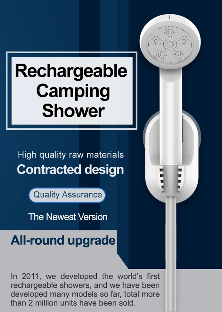 Personal Mobile Hand Washer Handheld Rechargeable Camping Shower for Outdoor Showering manufacture