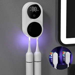 Smart Rechargeable Toothbrush UV Sanitizer Holder with ABS Material 1800mAh Battery Type-C Input