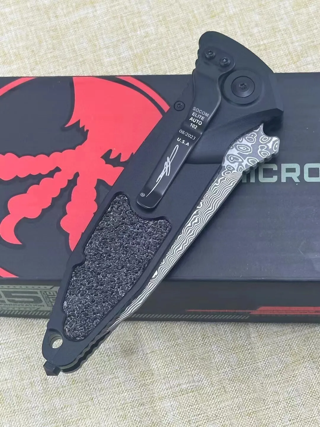 High Quality Customizable Tactical Knife with Scabbard Micro Technology for Outdoor Use OEM Limited DIY
