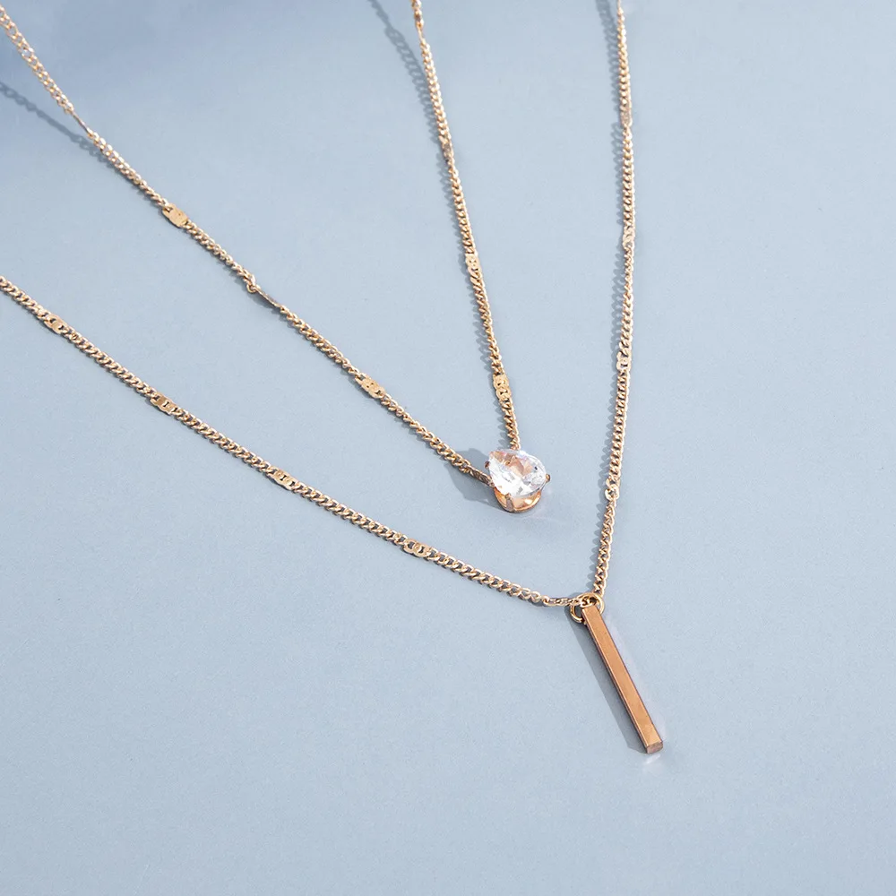 2023 new Luxury Long Crystal Couple Necklace Wedding Valentine Necklace Water Droplets Necklace for Woman girl