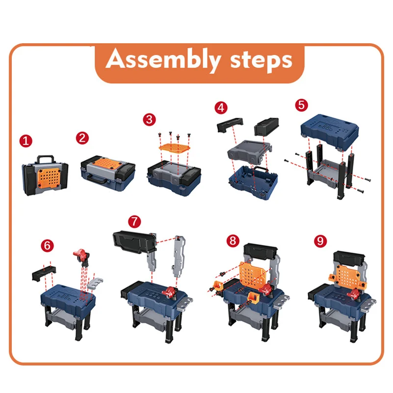 2022 детский строительный инструмент для мастерской скамейка Игровой Набор детских инструментов игровой домик пластиковый инструмент игрушки для детей мальчиков и девочек