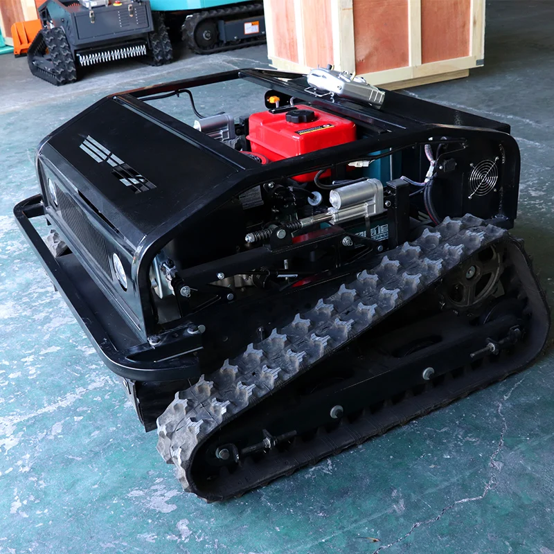 Agricultural Robot Zero Turn Flail Crawler Gasoline Remote Control Lawn Mower 800mm