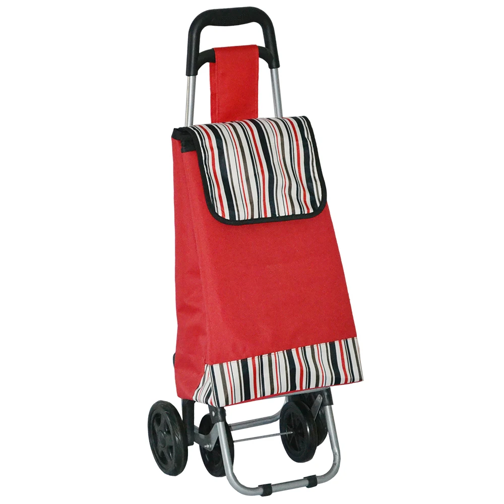 Custom Supply Home Portable Foldable Shopping Cart With 4 Eva Wheels