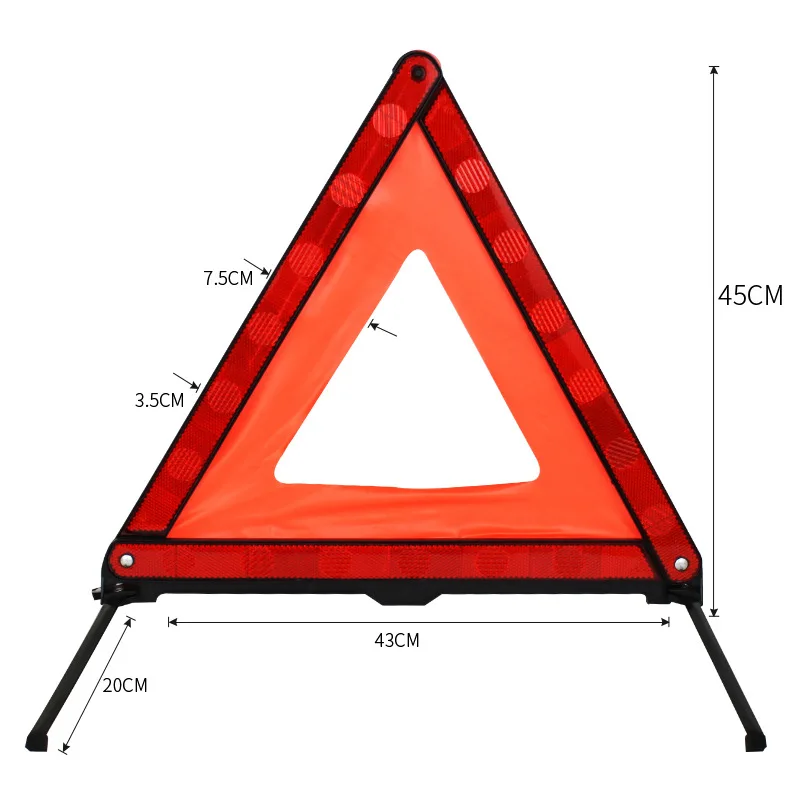 TAHA  ® Reflective Warning Sign Foldable Triangle Car Hazard Breakdown EU Emergency 