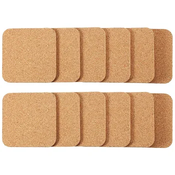 Cork Crafts square 3mm thick Coaster Pot cork Mat Non-Slip Heat-Insulating Special-Shaped for Kitchen Table for Food Service