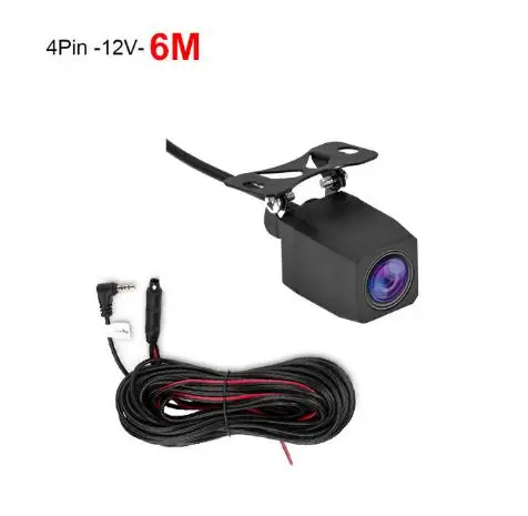 4Pin-12V-6M streaming media rear pull camera 170 wide angle reverse parking assist