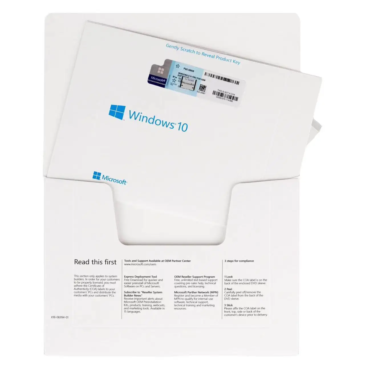 Microsoft Windows 10 Pro Key Full Package DVD 1 Set=5 Pcs Multi-language Windows 10 Pro Dsp Windows 10 Pro DVD