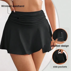 Custom Sample Service Tall Girl Tennis Skirt Golf Wear Pleated Tennis Apparel Golf Clothings Athletic Workout Skirts