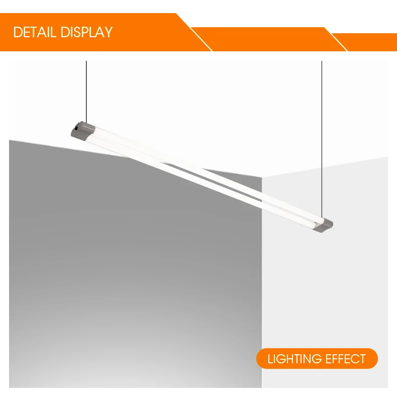 Linkable LED Utility Shop Light 48 Inch Integrated Fixture for Garage Surface + Suspension Mount