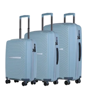 PP Factory Manufacturer Trolley Luggage 3 Piece Set Light Suitcase With TSA Lock 20in24in28in