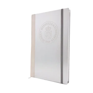 Customisable A5 Hardcover Silver Aluminum Notebook with Unique Design and Laser Engraved Logo for Premium Business Use