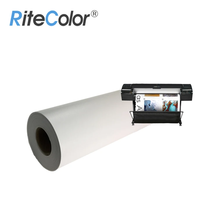 
260gsm Waterproof Satin Glossy Roll Inkjet Polyester Canvas for Pigment / Latex Inks Printing 
