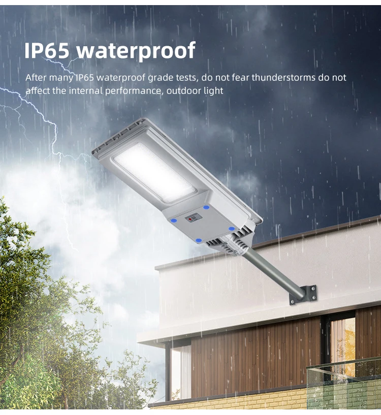 Energy Saving ABS Ip65 Outdoor Waterproof Road Streetlight 200w 300w All In One Integrated Led Solar Street Lamp