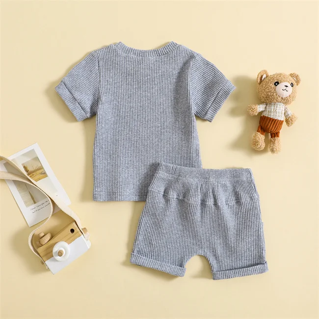 1pcs Private Label Rts Summer Newborn Infant Toddler Boys Girls Clothes