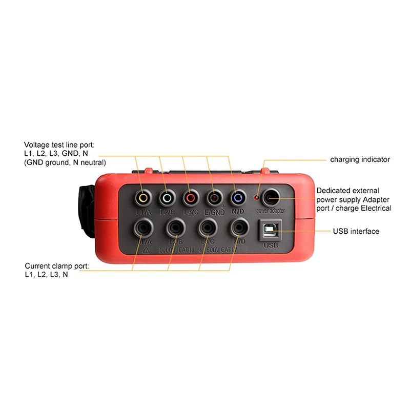 ETCR5000 Digital 3 Phase Power Analyzer Tester with the Power Quality Analyzer Power Monitor