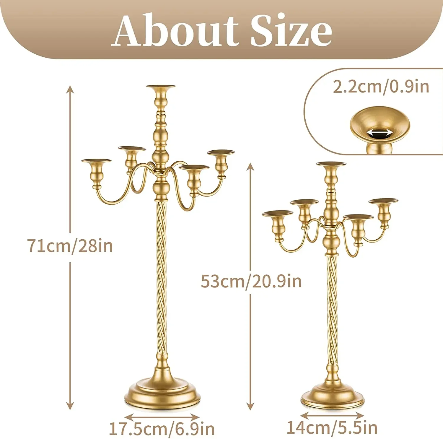 5 Arms Wedding Decoration Candelabra Centerpieces Metal Candle Holders Wedding Centerpiece Table
