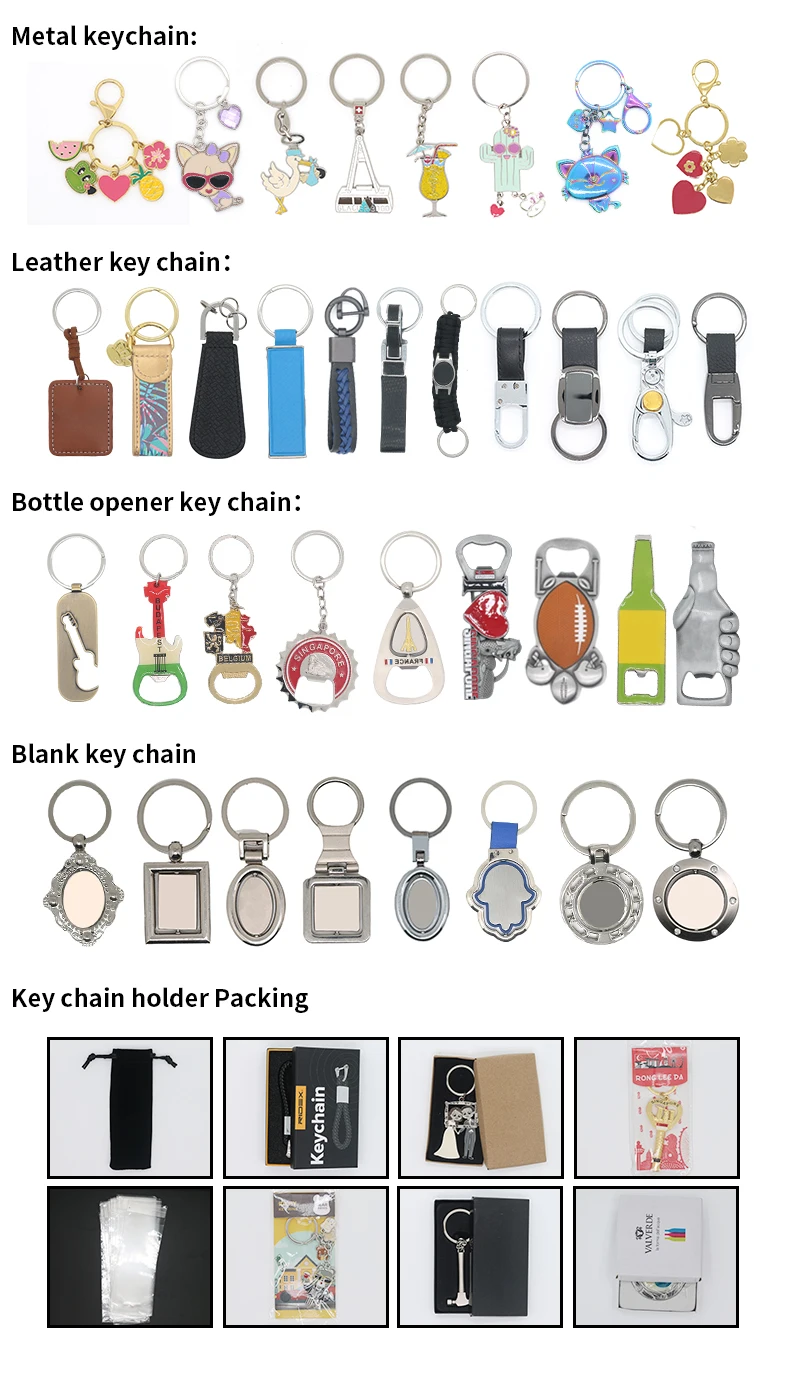 Round Blank 360 Rotating Metal Tag Keychain Creative Car Keychain
