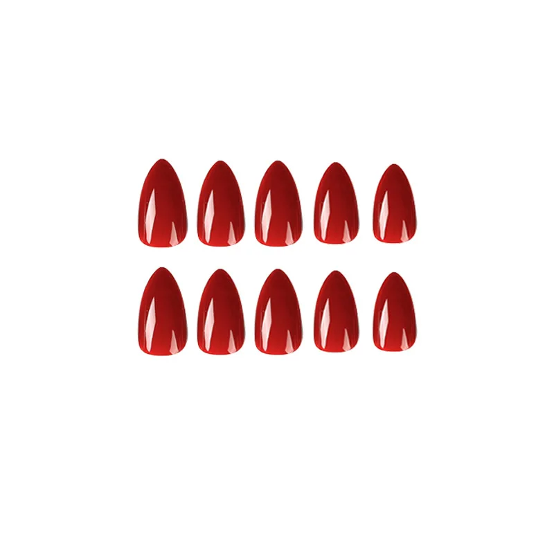 Pure Color 24Pcs Acrylic Artificial Machine Made Nails Fingernails Wholesale False Nails Press on Nails