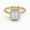 1 carat moissanite ring (emerald shape)
