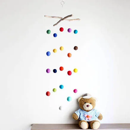 customized shape cloud raindrop decorations felt hanging decor