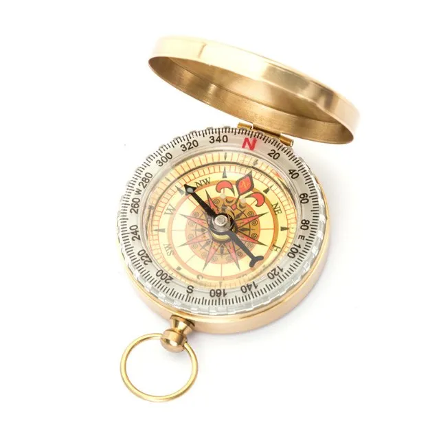 Bussola Vintage Doukesh - Portatile Con Schermo Fluorescente Per Escursionismo E Campeggio - Foto 2