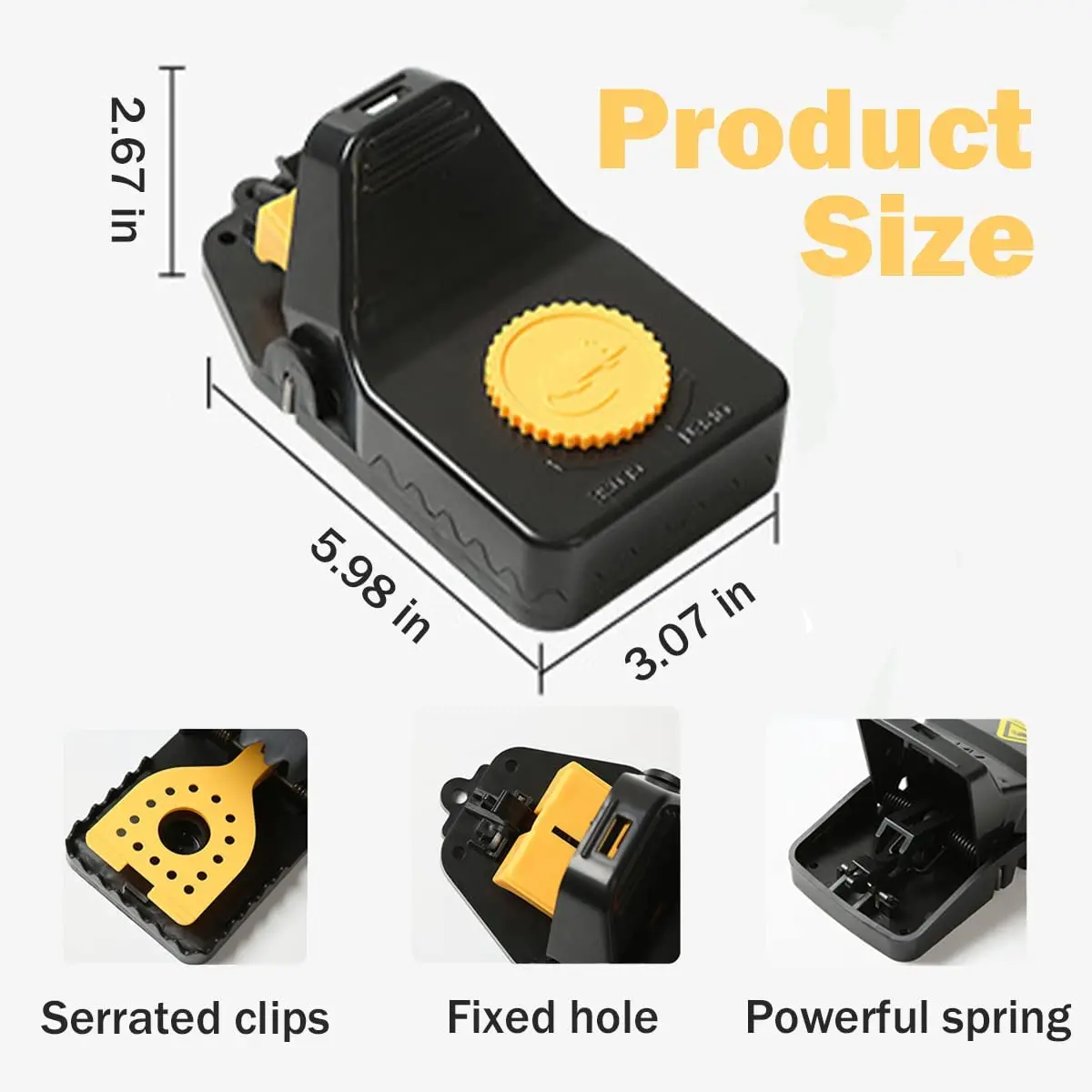 Large Size Plastic Mouse Trap High Sensitive Rat Trap Reusable Mouse Rat Killer for Home and Garden