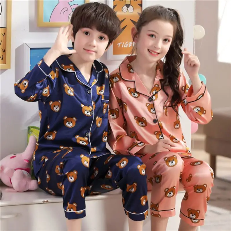 voorzetsel Open astronomie Cute Print Satin Pajamas Kids Pyjama Kids Sleepwear Child For Boys And  Girls - Buy Pajamas Kids,Pyjama Kids,Sleepwear Child Product on Alibaba.com