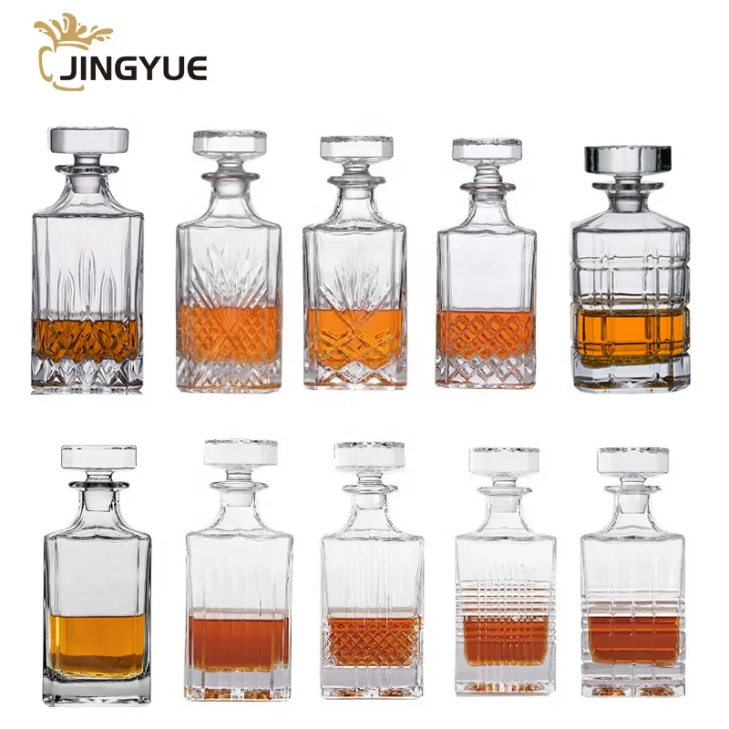 jingyue custom engraved square clear whiskey