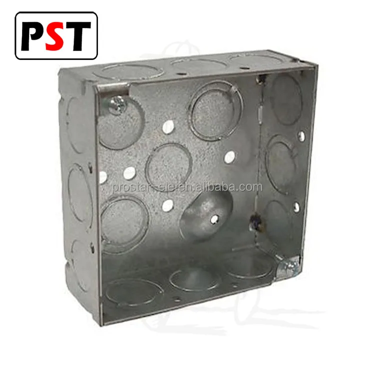 Square Weld Box With Raised Grounding And 3 Screws Steel Junction Box ...