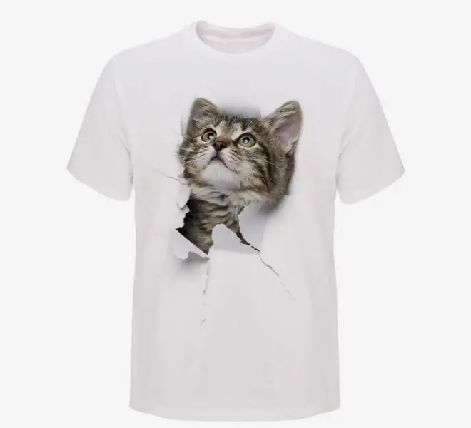 Men Custom 3D Design Clothes High Quality Male Tops Wholesale Fashion Cotton White T Shirt