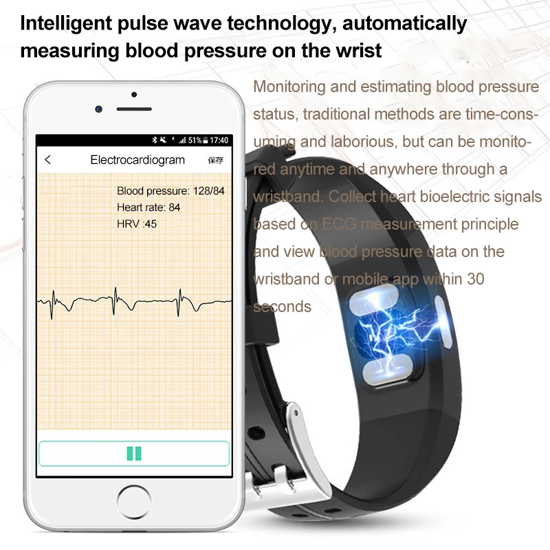 Rohs Fc Ce Smart Bracelets And Wmart Band Android Watch Cg, 24H Temp, Bp, Spo2 Smart Watch 24H Temp 0.96" Smartwatch Bp Monitor