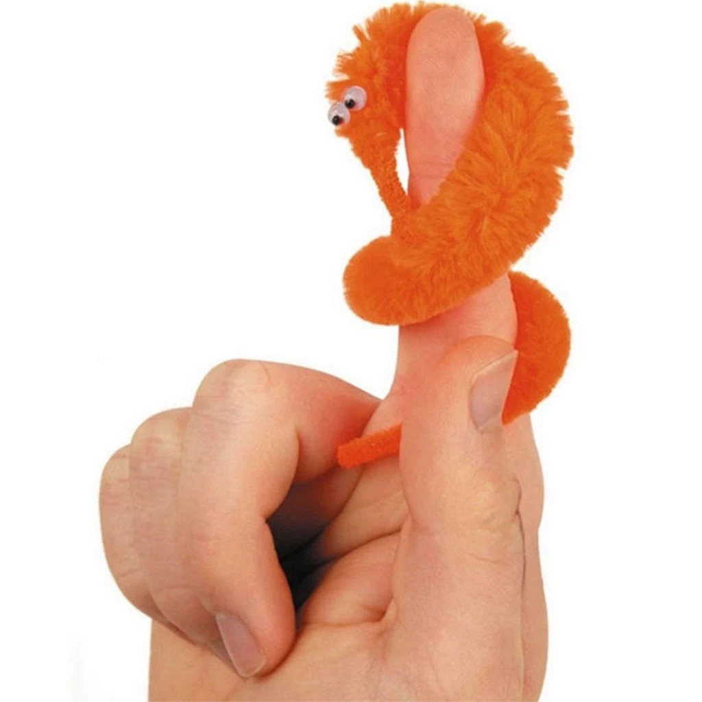 Wholesale amazon direct sales cheap magic worm toys plush fuzzy string wiggle twist worm toys with Russian blister card