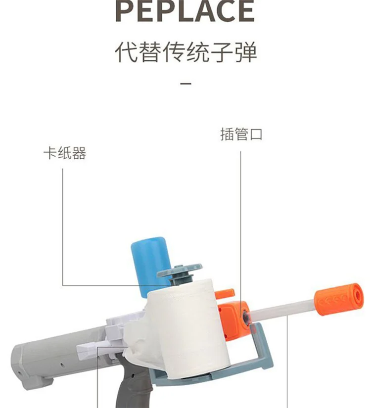 Lanceur de Papier Toilette Jouet Tir Rapide de Papier Mouillé