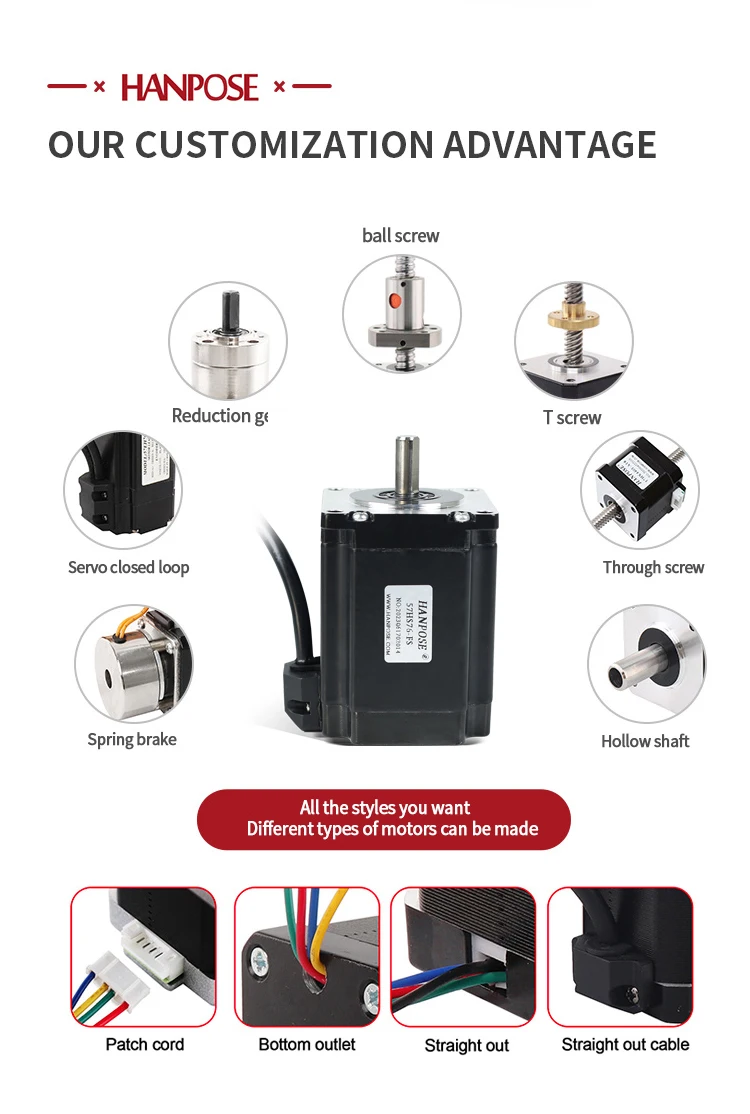 product hanpose 24v high torque 189ncm  4 lead 28a for various instrument 23hs7628 fs 18 degree waterproof  stepper motor nema23-7