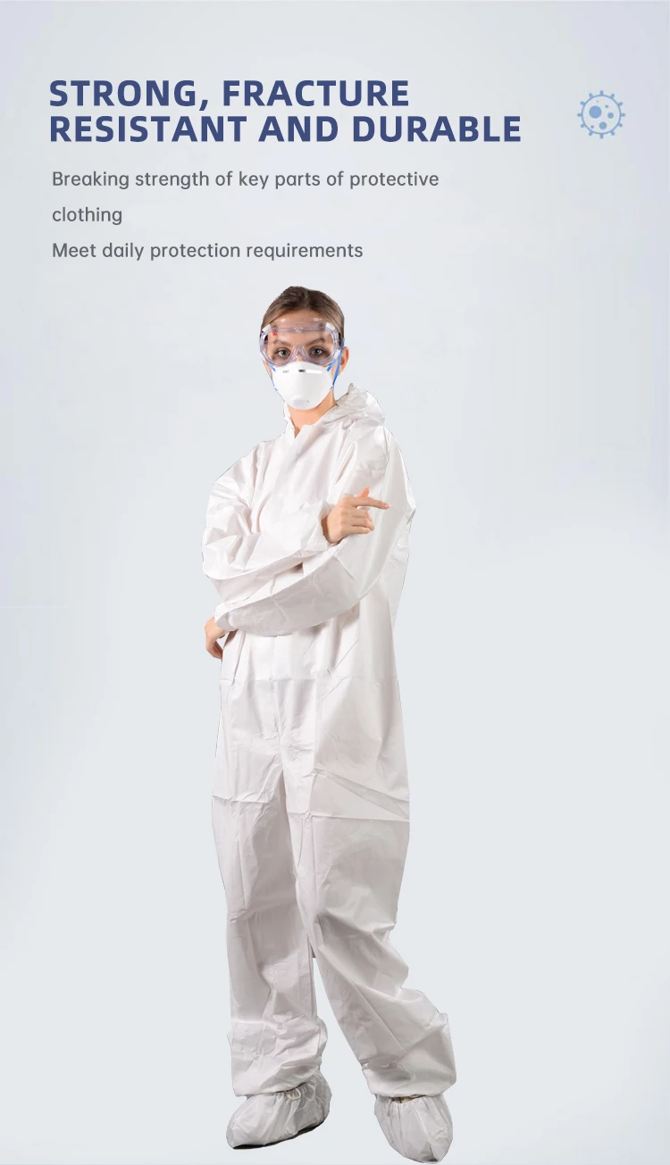 Ppe Disposable Coverall Anti-static Microporous Breathable Coveralls ...