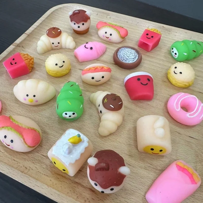 New Fast Food Donut Squeeze Sushi Toy Funny Custom Kawaii Mochi Squishy  Toys for Kids