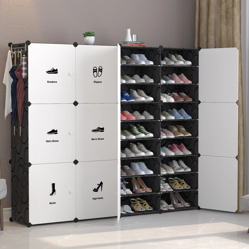 Big Size White 72 Pair Shoe Rack Modern Storage Solution