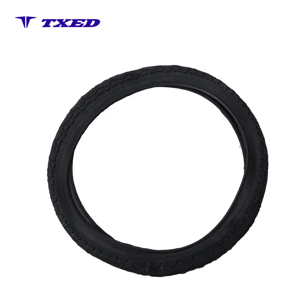 Bicycle TXED K935 20"x1.95 Alloy Wheel Black Tubeless Tire Durable Rubber Anti-Puncture Strong Grip Smooth Ride City