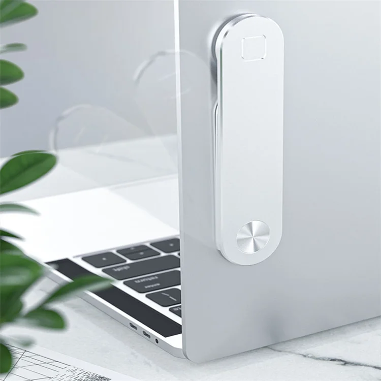 Aluminium Computer Accessories Folding Magnet Bracket Mobile Cell Phone Stand Stick To Laptop Side Mount Holder