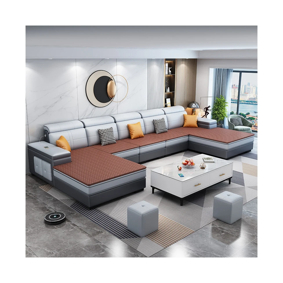 New Modern Design Fabric Sofa Bed Recliner Sectional Sofa Set 5 Seater Living Room Sofas Buy