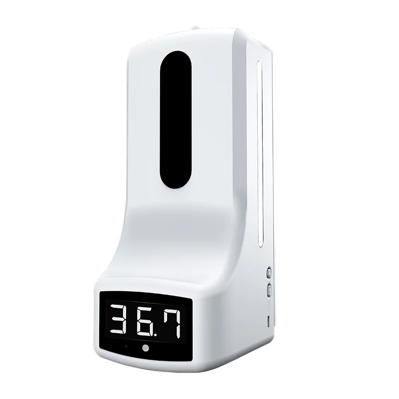 Factory Automatic Hand Liquid Soap Dispenser Gel Hand Sanitizer Dispenser Stand with Face Recognition Thermometer