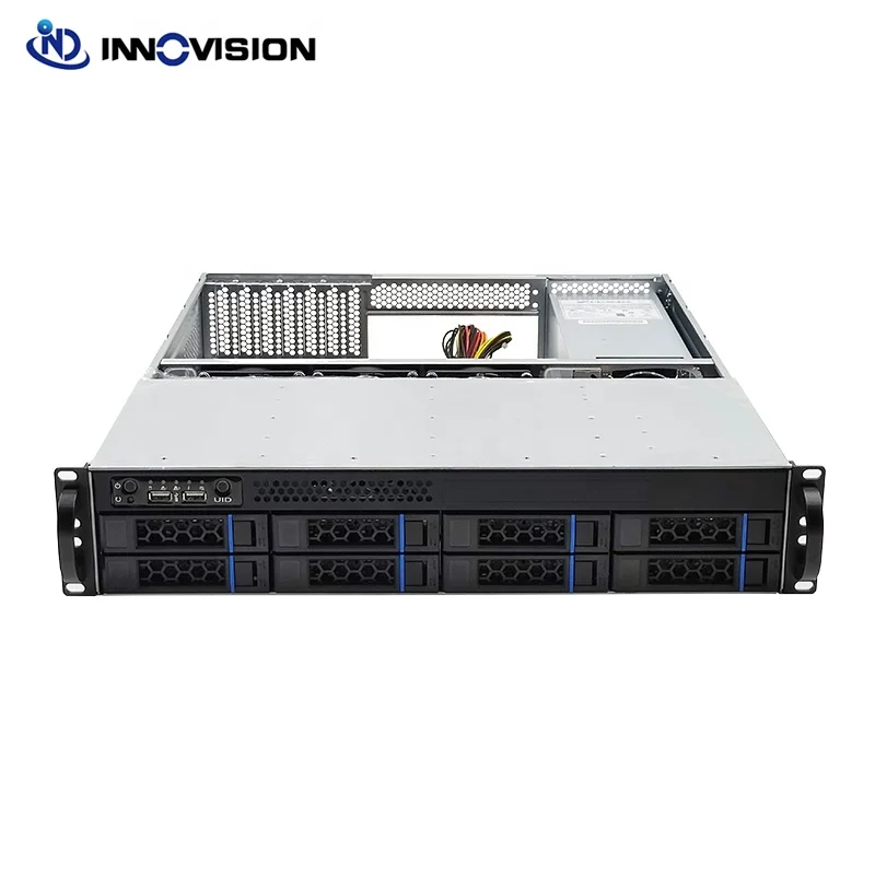 2Uラックマウント型ストレージサーバーケース 8ベイ 奥行520mm ATX