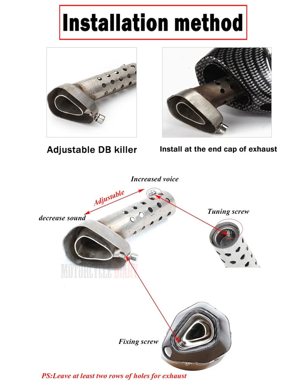 Exhaust Pipe Muffler Silencer - DB Killer for Akrapovic