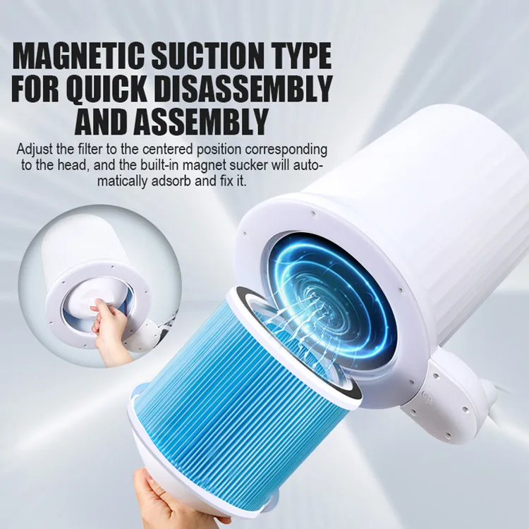 product heavy duty rolling floor stand nail dust collector vacuum pedicure dust extractor vacuum cleaner with light for podiatry feet-5