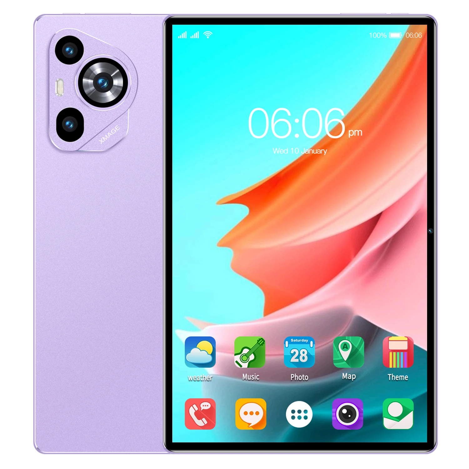 Gisentec 2025 M70 Plus Android 15 10.1インチタブレットPC Wifi 16GB