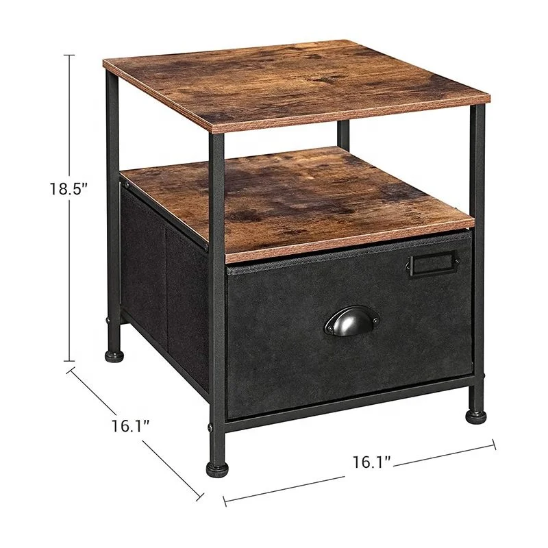 fabric drawer nightstand